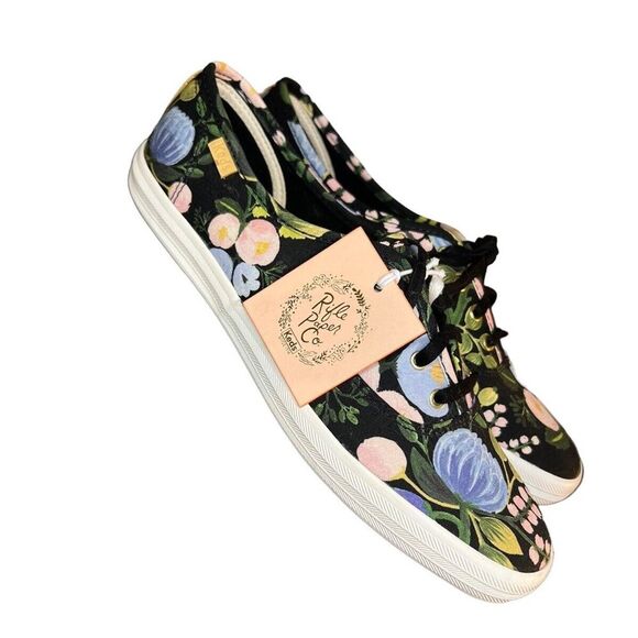 Rifle Paper Co. x Keds black floral tennis shoes - Picture 3 of 11